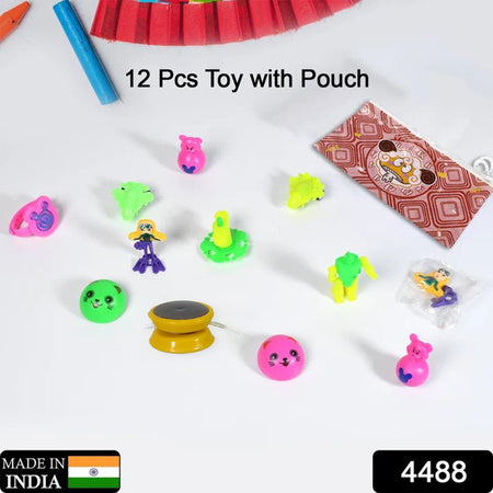 12Pc Mix All New Toy And Plastic Pouch Mix All Types Playing Toy For Kids