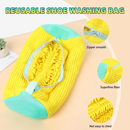 Shoecleaning Mop Cover With Microfiber Chenille Lining  Zipper (1 Pc)