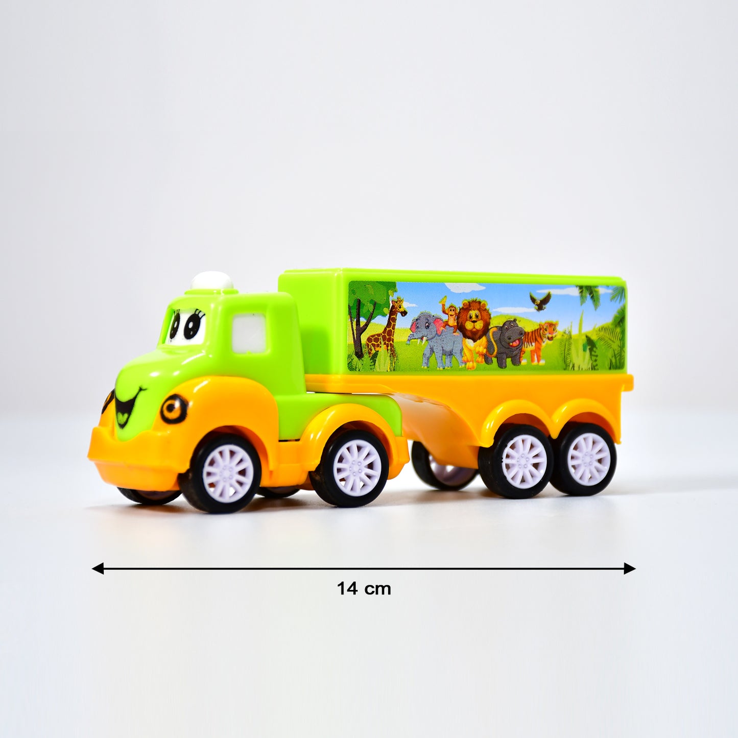 Small Green And Yellow Toy Truck.