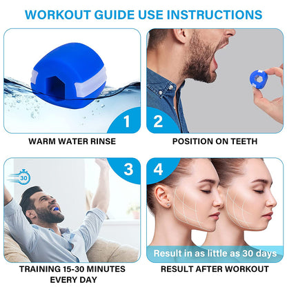 Dark Blue Jaw Exerciser Used To Gain Sharp And Chiselled Jawline Easily And Fast