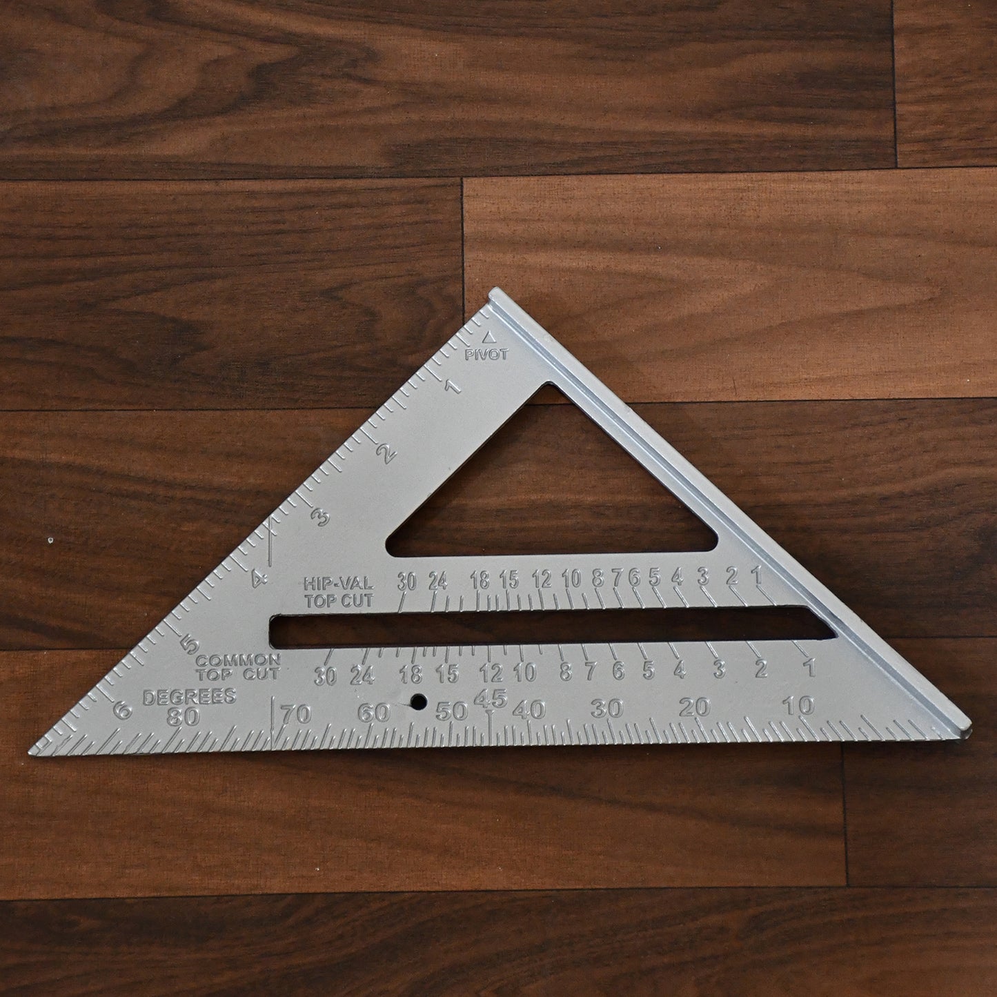 Double Side Scale Triangle Measurement Hand Tool 45 Degree Triangle Ruler Home For Industry Aluminum Alloy Rafter Square 7-Inch Length
