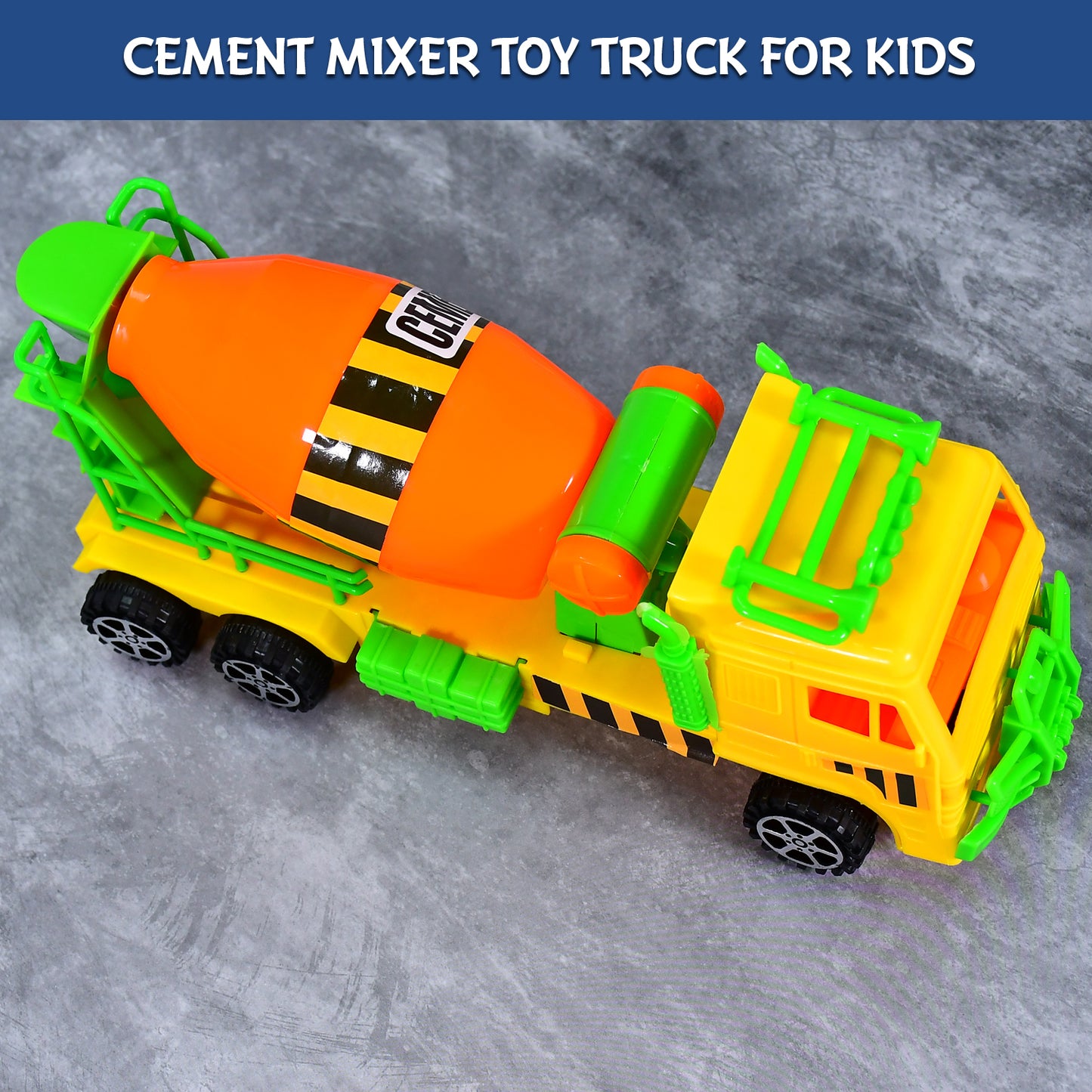Cement Mixer Truck Pushback Toy For Kids