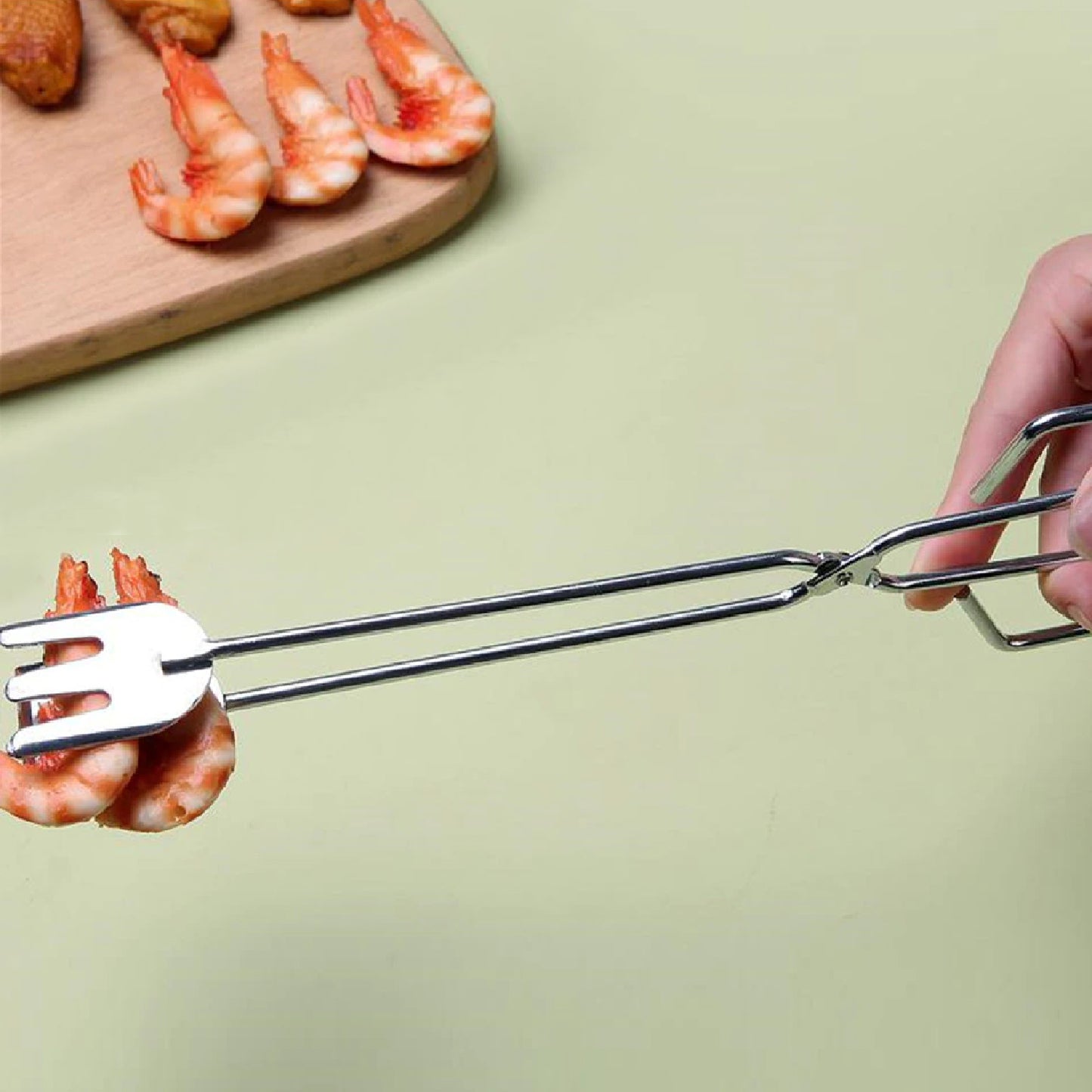31Cm Multi Functional Metal Bbq Clip Tongs Clamp For Garbage Charcoal Serving Tools
