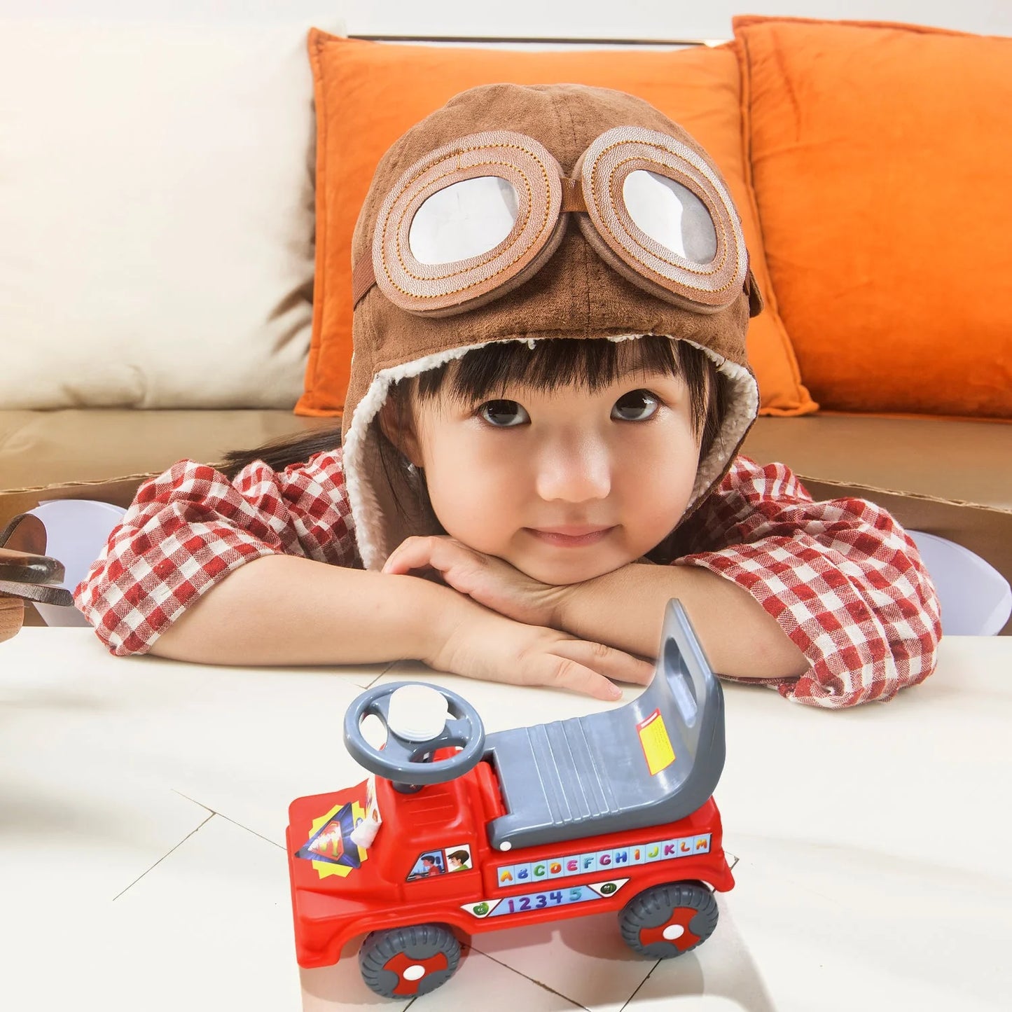 Baby Ride On Push Car For Kids  Kids Baby Big Car Ride On Toy With Backrest Musical Horn For Children Kids Toy Ride-On Truck Etc Suitable For Kids Boysgirls   Ride On Baby Car For Kids To Drive Boys Girls