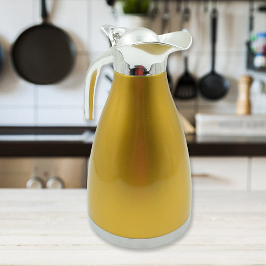 Vacuum Insulated Kettle Jug Vacuum Insulated Thermo Kettle Jug Insulated Vacuum Flask Vacuum Kettle Jug Stainless Steel For Milk Tea Beverage Home Office Travel Coffee (1.5 Ltr) (1Pc)