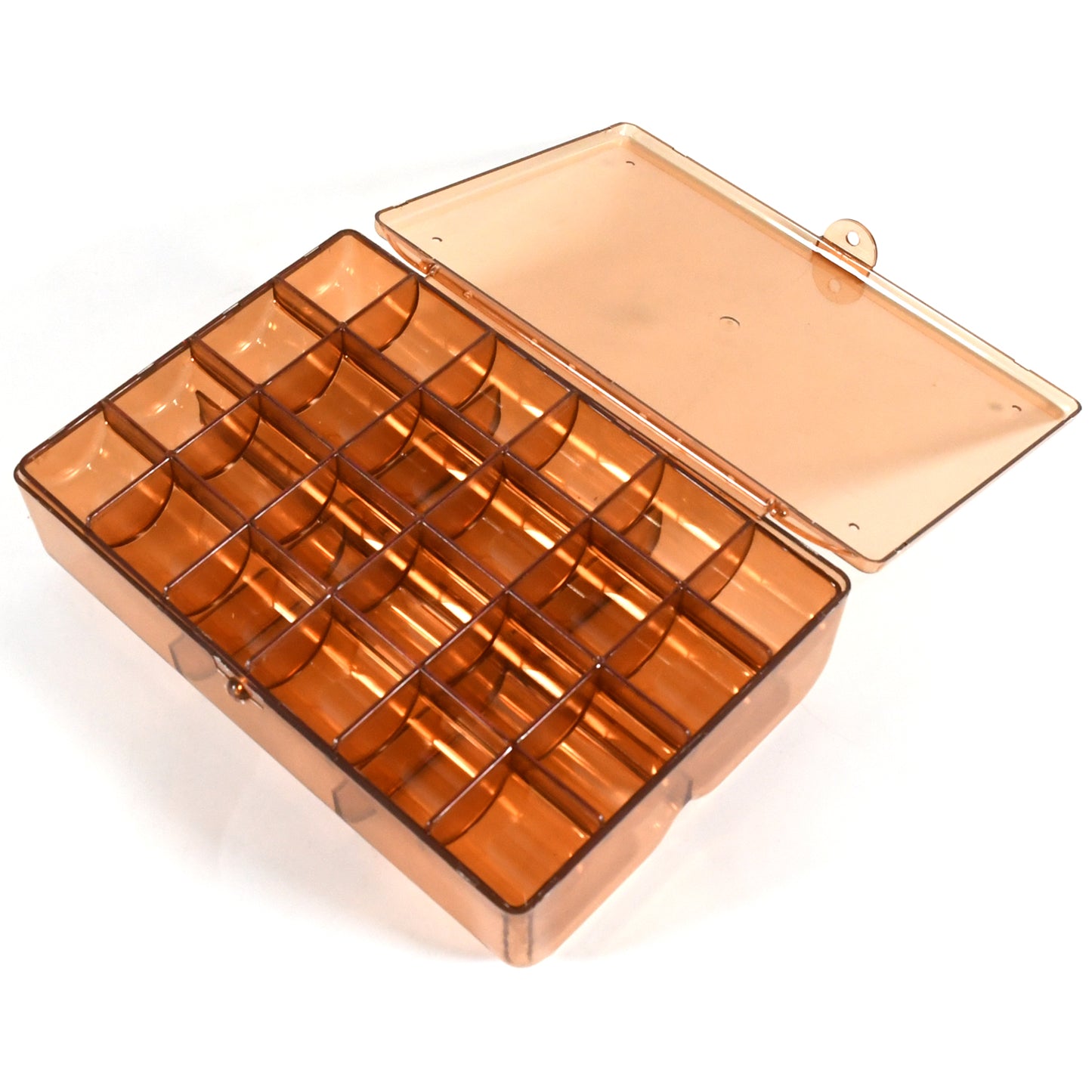 2 Layer Acrylic Jewelry Storage Box Dustproof Earring Box Storage Box Portable Nail Art Storage Case 24-Grid Small And 6-Grid Big Case Makeup Vanity Box (1 Pc  30 Compartment)