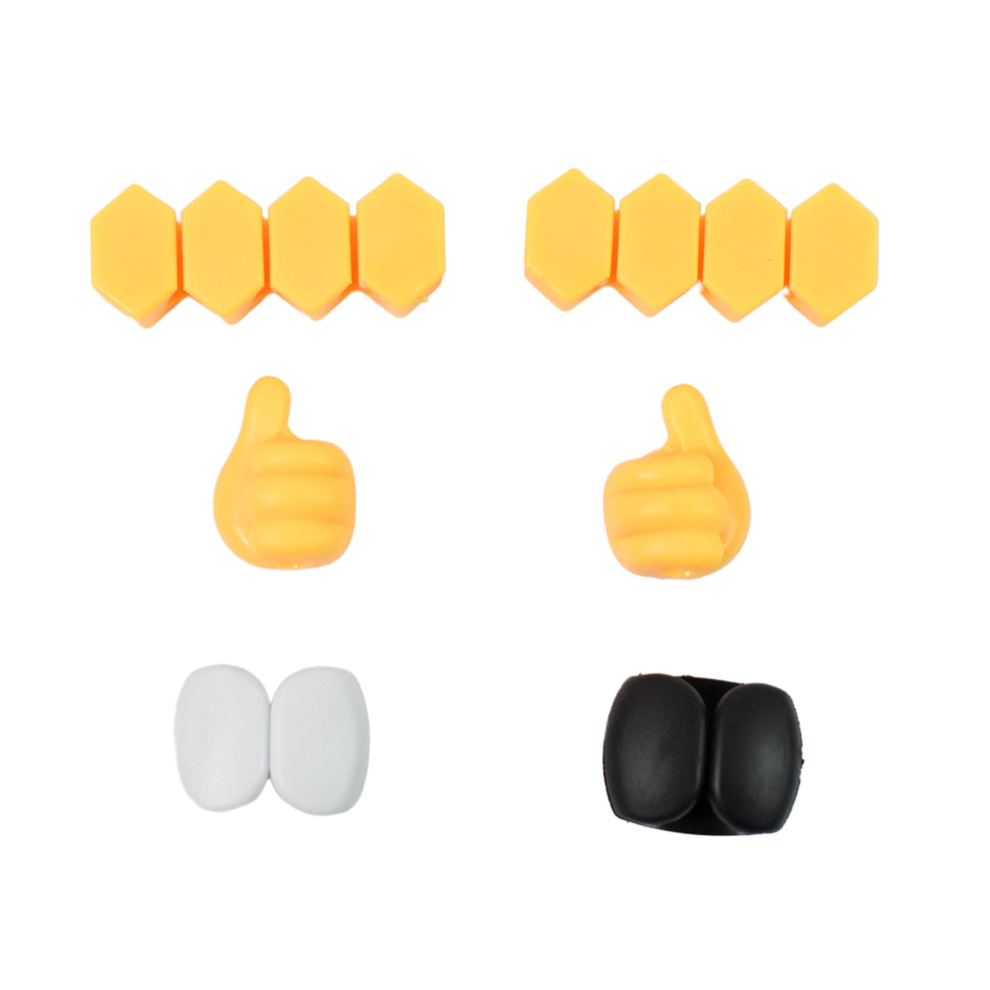 Selfadhesive Hooks For Cable Clips Desktop Cable Organizer (6 Pcs Set  Mix Design)