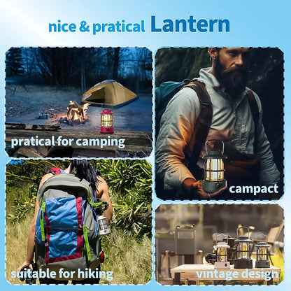 Led Camping Light Retro Style Lighting Battery Type-C Rechargeable (1 Pc)