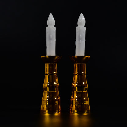 2Pcs Led Candle Light Candles Flameless Lamp Indoor Window Decoration Wedding Party Decor Light