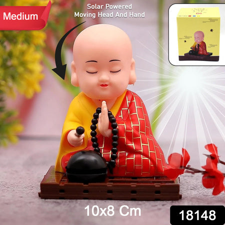 Solarpowered Sitting  Buddha Statue  Moving Head And Hand (1 Pc  Medium)