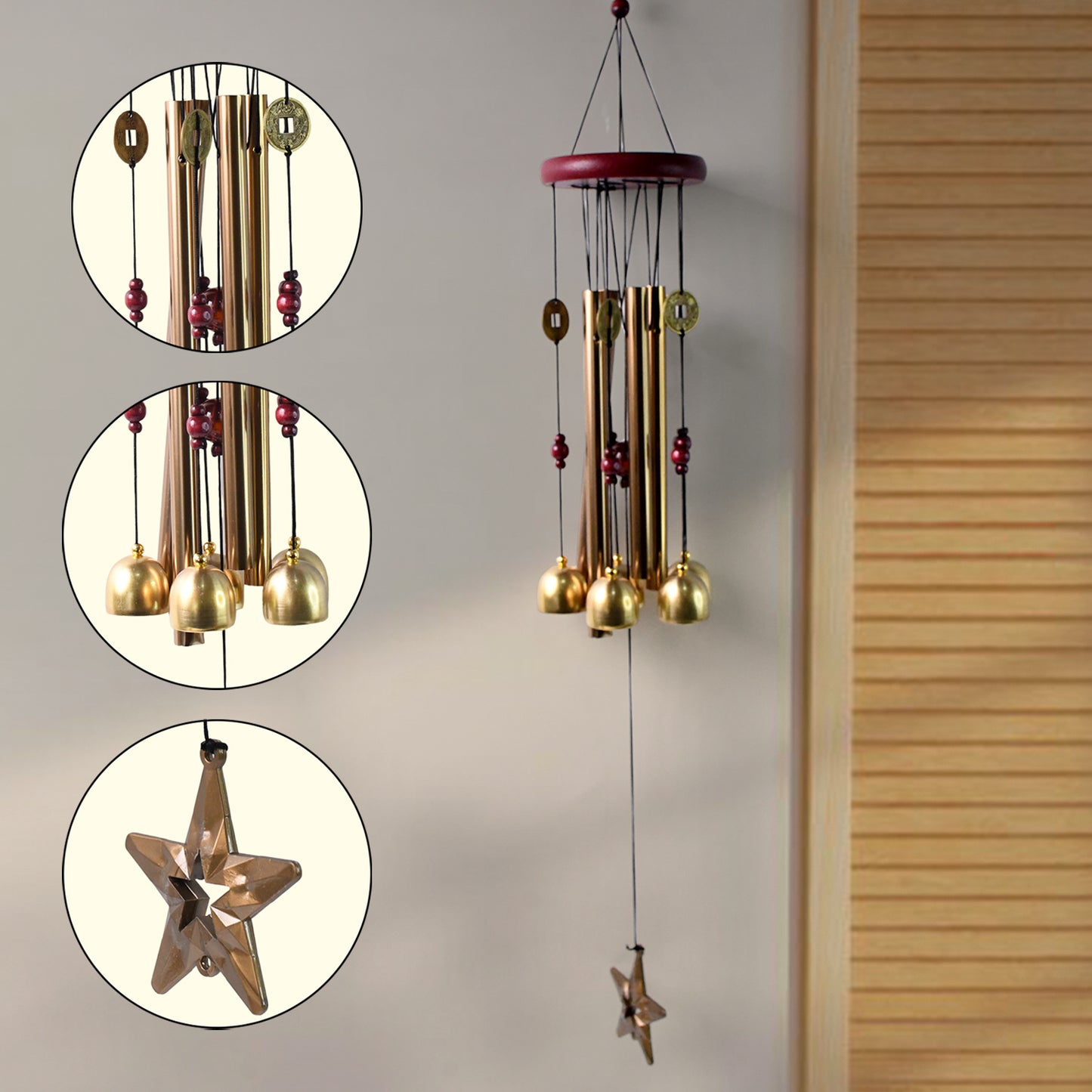 Windchimes Outdoor Hanging Dragonfly Wind Chime For Outside (1 Pc)