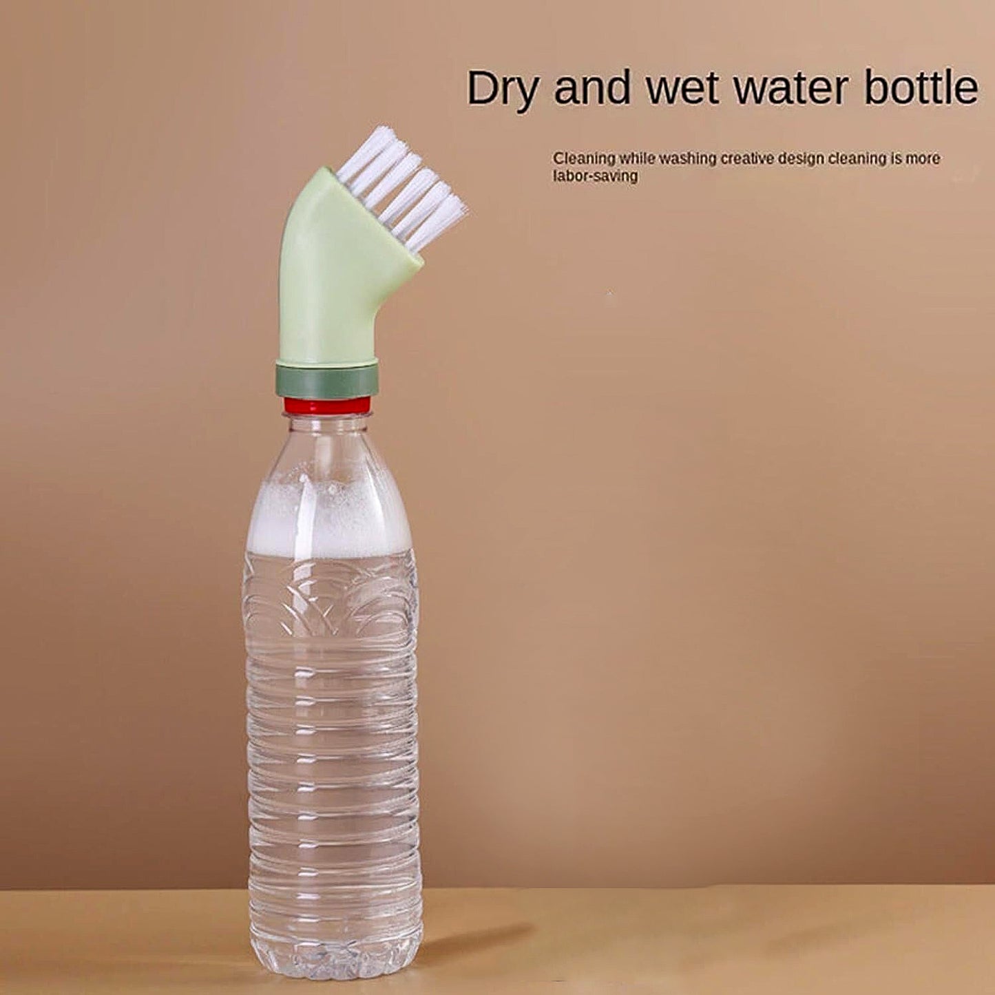 Multipurpose Bottle-Connectable Cleaning Brush With Built-In Scraper (1 Pc)