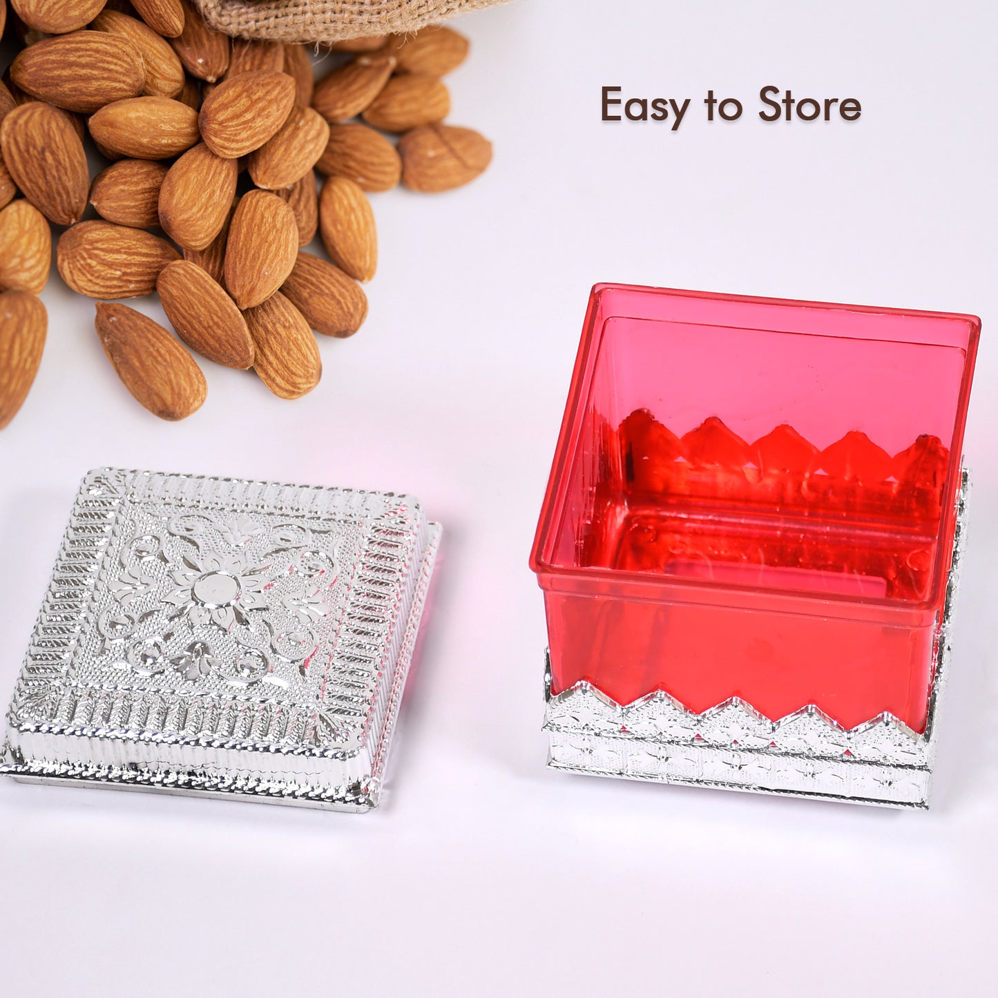 Ruby Dryfruit Storage Container  Attractive Design Box For Home  Gifting  Kitchen Use
