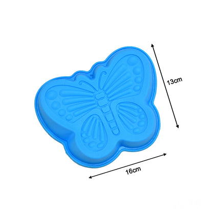 Butterfly Shape Cake Cup Liners I Silicone Baking Cups I Muffin Cupcake Cases I Microwave Or Oven Tray Safe I Molds For Handmade Soap Biscuit Chocolate Muffins Jelly  Pack Of 4
