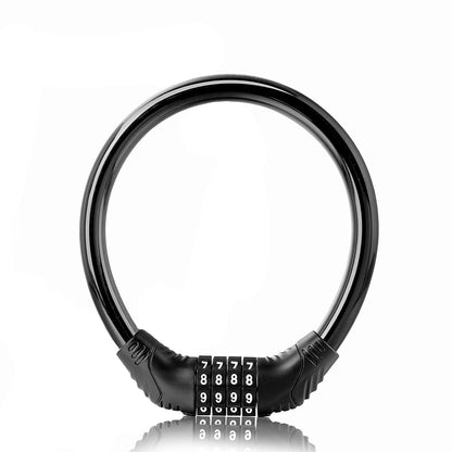 Bikelock Cable Resettable Cable Lock - Self Coiling 4 Digit Combination Bike Lock