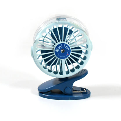 Portable Clip-On Fan Battery Operated With Light  Spray Small Yet Powerful Usb Table Fan 3-Speed Quiet Rechargeable Mini Desk Fan 360 Rotation Personal Cooling Fan For Home Office Camping