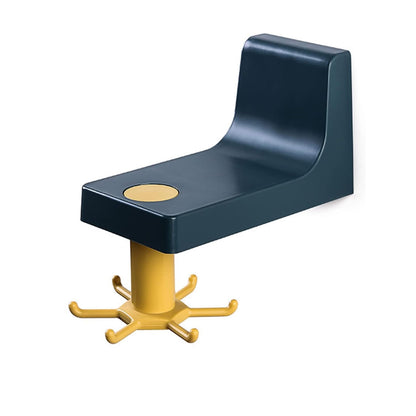 360 Degree Rotating Self Adhesive Plastic Wall Hook Hanger Multifunctional Hanger With 6 Heavy Duty Claw Hooks