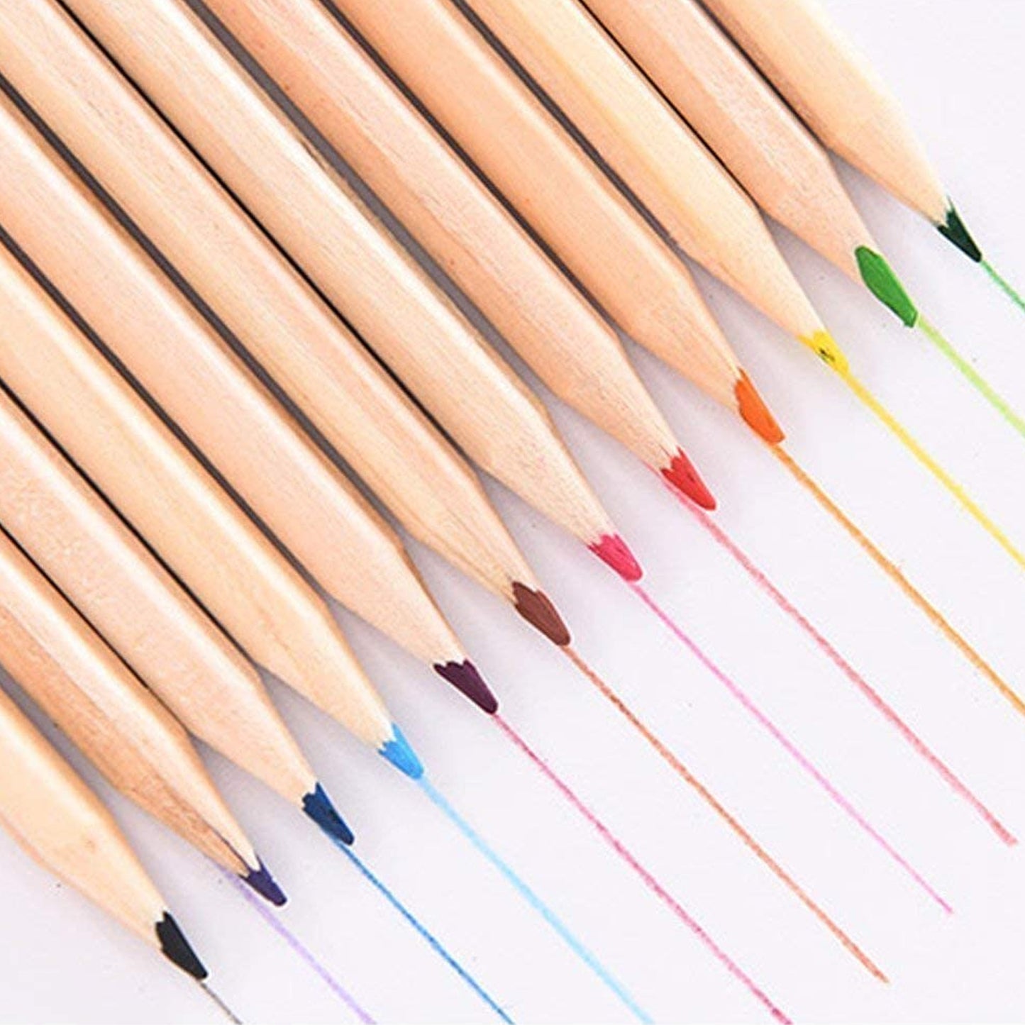 Colorful Wooden Pencil Set With Pencil Box Ruler Sharpener For For Kids Artist Architect