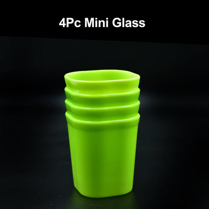 Plastic Drinking Glass Set For Drinking Milk Water Juice (Pack Of 4)