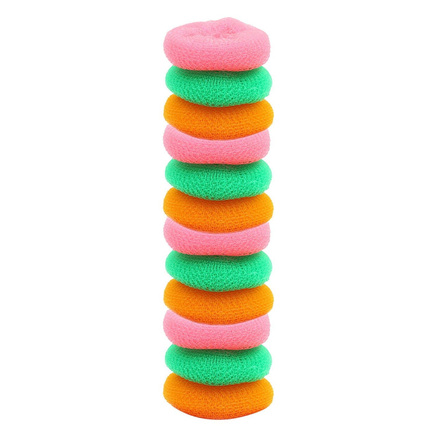 Plastic Scrubber Round Nylon Scrubbers (Pack Of 12)