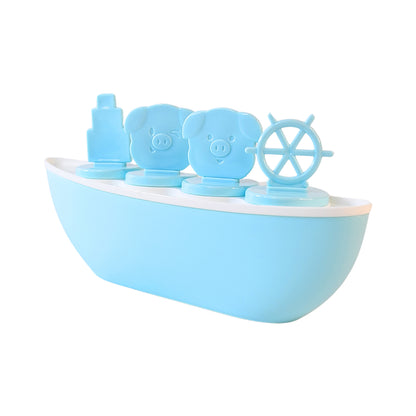 Creative Boat-Shaped Ice Cream Mould With Cute Piggy