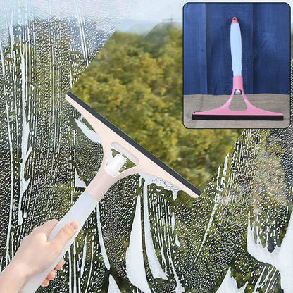 Home Practical Washing Brush Magic Spray Type Cleaning Brush With Spray Bottle Glass Wiper Window Clean Shave Glass Sponge Car Window Cleaning (1 Pc)