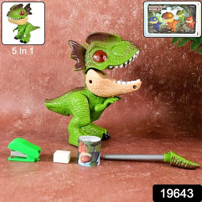 5-In-1 Dinosaur Stationery Gift Set For Kids