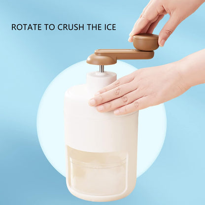 Portable Gola Maker Ice Crusher And Shaved Ice Machine Hand Shaved Ice Machine Manual Fruit Smoothie Machine Mini Household Ice Shaver Small Ice Crusher