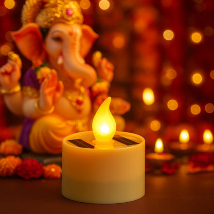 Solarpowered Led Flameless Candle Light (1 Pc)