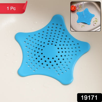 Aquablue Silicone Star Shaped Sink Filter Bathroom Hair Catcher Drain Strainers For Basin