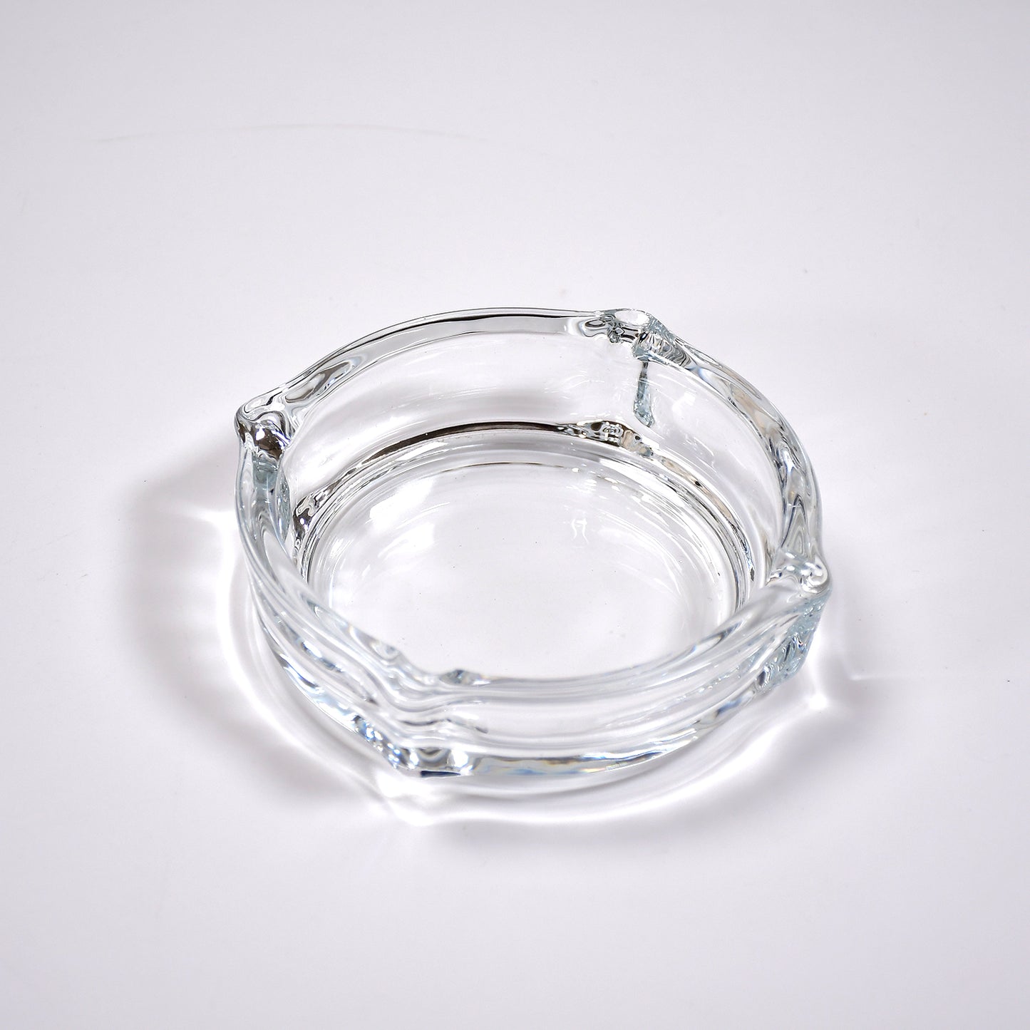 Glass Brunswick Crystal Quality Cigar Cigarette Ashtray Round Tabletop For Home Office Indoor Outdoor Home Decor