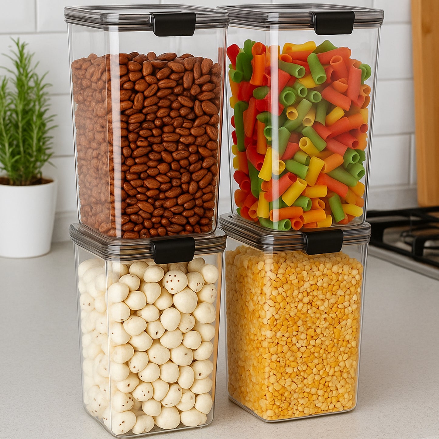 Ml Airtight Lock  Lock Plastic Storage Container (1 Pc)