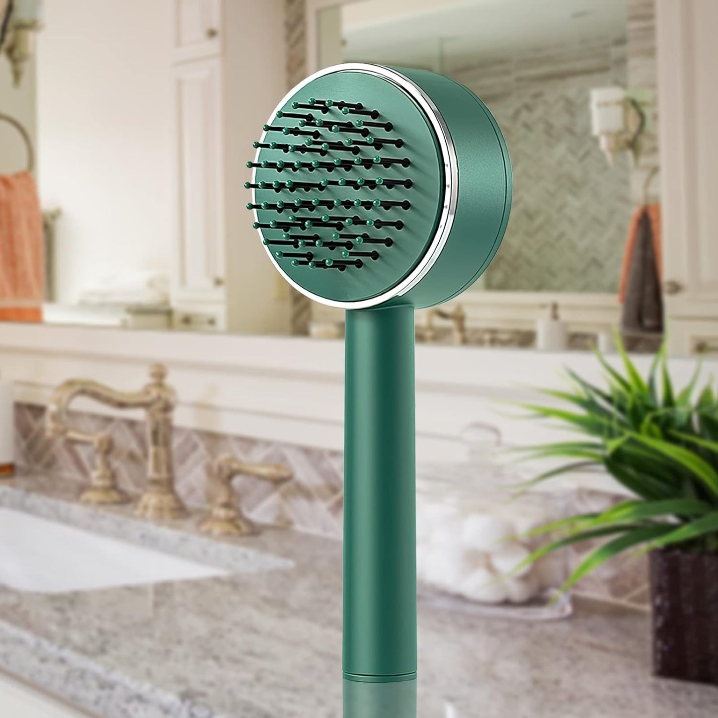 Air Cushion Massage Brush Airbag Massage Comb With Long Handle Self-Cleaning Hair Brush Detangling Anti-Static For All Hair
