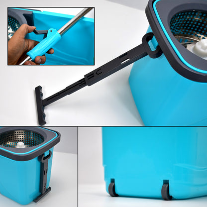Quick Spin Mop Plastic Spin Bucket Floor Cleaning Easy Wheels  Big Bucket Floor Cleaning Mop With Bucket