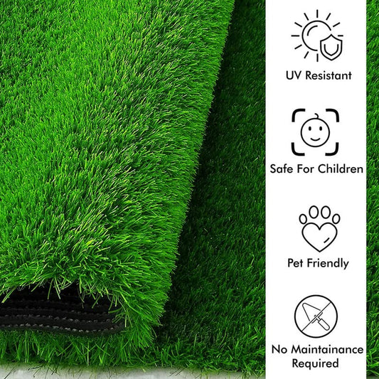 Artificial Grass For Balcony Or Doormat Soft And Durable Plastic Turf Carpet 58X38Cm