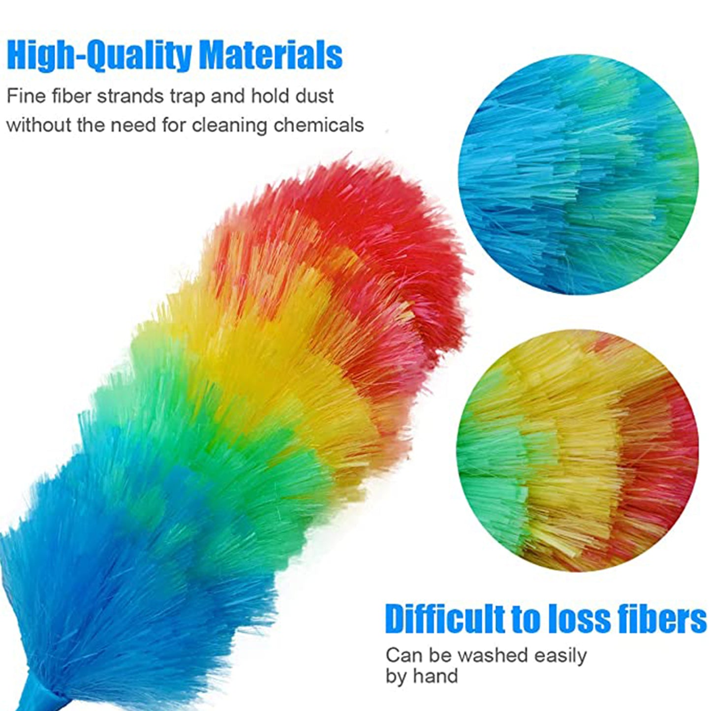 Colorful Feather Duster  Microfiber Duster For Cleaning  Dusting Stick  Dusting Brush