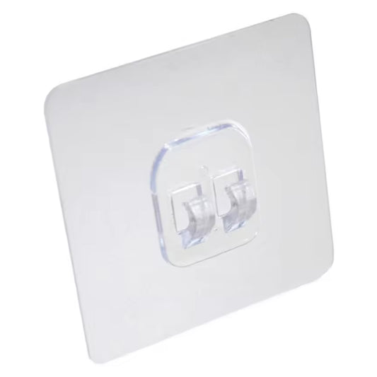 Household Self Adhesive Wall Hooks Punch-Free Wall-Mounted Hook Seamless Transparent No Nails Drill Waterproof Hooks For Bathroom Kitchen Home (1 Pc)