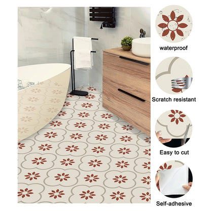 Peeland Stick Floor Tiles Kitchen  Bathroom Backsplash Sticker Detachable Waterproof Diy Tile Stickers For Wall Decoration Tiles Home Decoration (8X8 Inch  10 Pcs Set)
