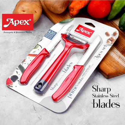 Apex3-Piece Stainless Steel Kitchen Knife And Peeler Set