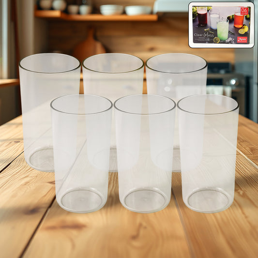 Apexclear Plastic Tumbler  Glass Set  6-Piece Unbreakable