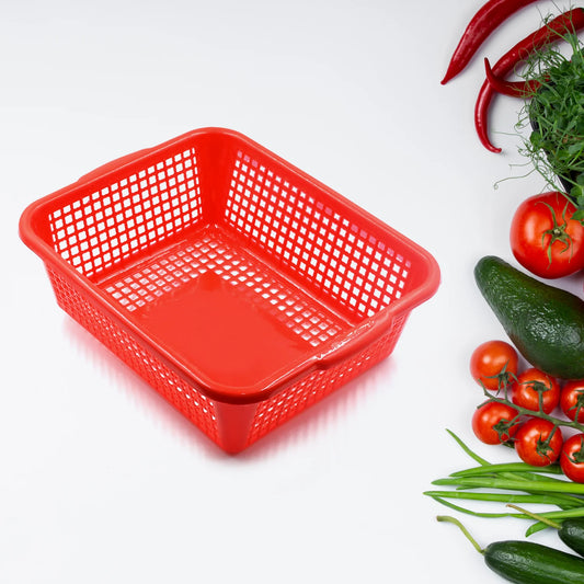 Plastic 1 Pc Kitchen Small Size Dish Rack Drainer Vegetables And Fruits Washing Basket Dish Rack Multipurpose Organizers (29X22Cm Mix Color)