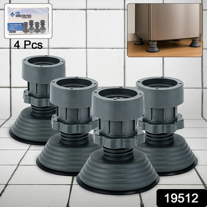 Adjustable Multipurpose Antivibration For Appiances (Set Of 4Pc)