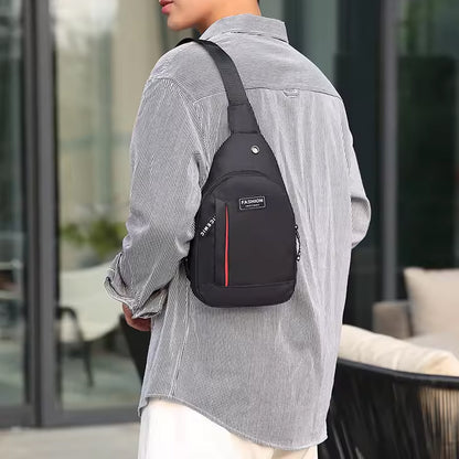 Waterproof Anti Theft Cross-Body Fanny Pack Waist Bag Shoulder Bags Chest Men Casual Fashion Usb Charging Earphone Hook Sling Travel Bag (1 Pc)