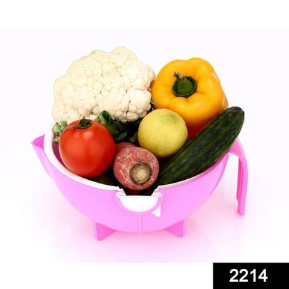 Multifunctional Vegetable Fruits Cutter Shredder With Rotating Drain Basket