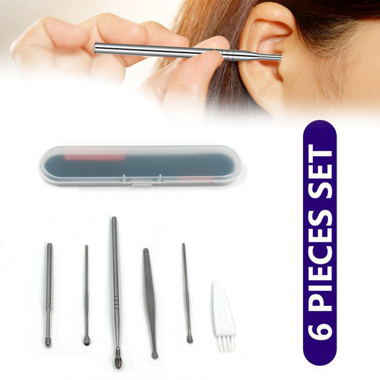 6Pcs Earwax Removal Kit  Ear Cleansing Tool Set  Ear Curette Ear Wax Remover Tool