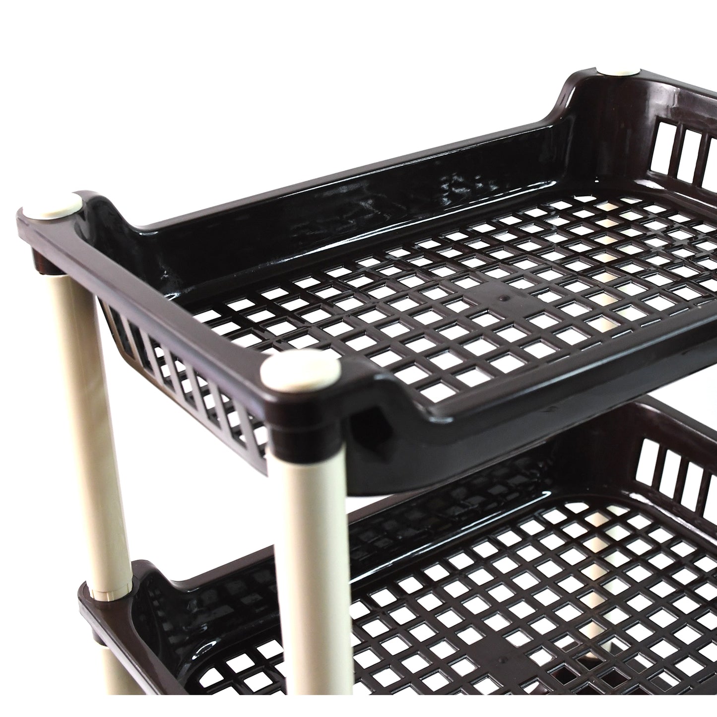 Apexsmall Multiuse Plastic Storage Rack Organizer 3-Tier