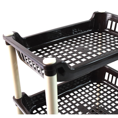 Apexsmall Multiuse Plastic Storage Rack Organizer 3-Tier