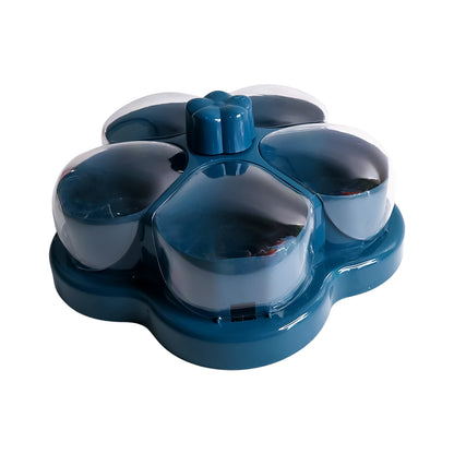 Lotusshape Rotating Dry Fruit  Snack Organizer Box With Compartments (1 Pc)