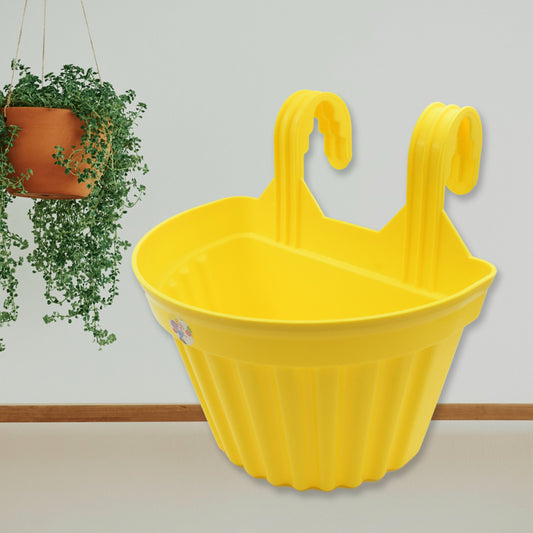 Multicolor Hanging Plastic Planters Orchid Relling  For Plantation Planters For Balcony And Home Gardening Indoor Outdoor (1 Pc )