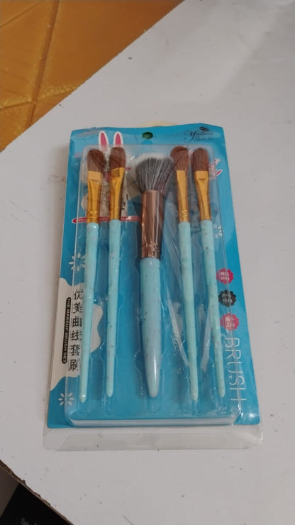 5Pcmakeup Brush Tools Kit (5 Pcs Set  Mix Color)